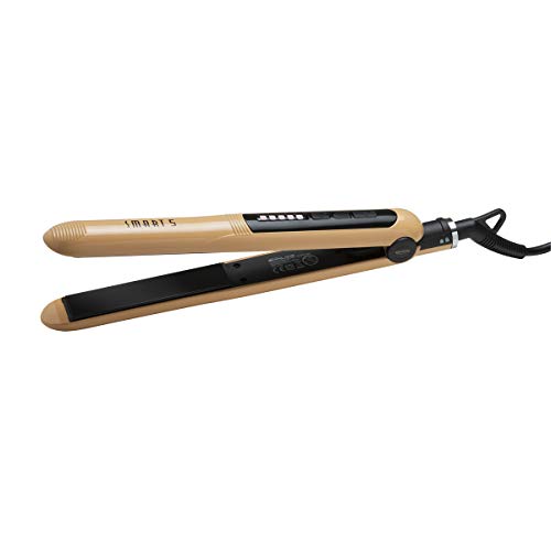Giubra Professional - Plancha de pelo Titanium 220 grados, color beige y naranja