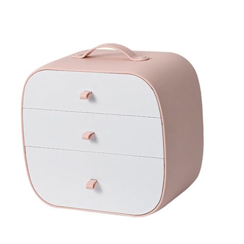 FUNNETOYU み立て式多機能引き出し型下着収納ボックス ピンク 衣類収納ケース 仕切り付き 整理整頓用 ブラジャー 靴下 スカーフ対応