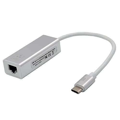 HINYSENO 2.5G Type-C to Ethernet Adapter LAN Adapter Type-C USB 3.0 to 2.5G Ethernet LAN Network Adapter, RJ45 Internet Adapter Compatible for Windows, Mac OS, Linux, Surface, Notebook