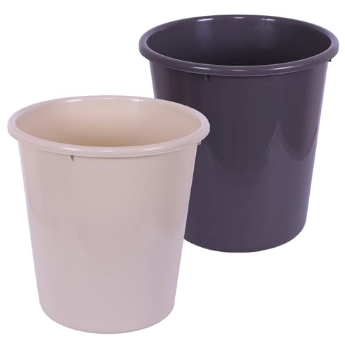 Image of Kuber Industries Plastic Garbage Dustbin | Dustbin For Kitchen & Bathroom | 7 LTR | 066 | Pack of 2 | Multi
