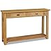 vidaXL Teck Massif Table Console Table d'Entrée Table de Couloir avec 2 Tiroirs et 1 Etagère Salon Salle de Séjour Maison Intérieur 120x30x80 cm