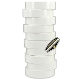 10 Pack of Mighty Gadget (R) Professional Grade UL Listed White Color PVC Electrical Tapes with Durable Rubber Based Adhesive, Rated up to 600 Volts and 176 °F - Dimensions: 3/4