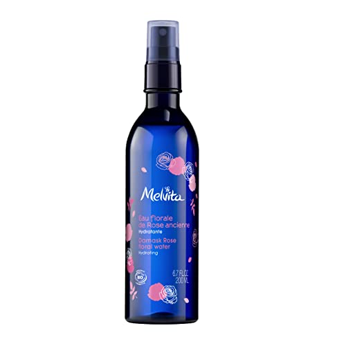 Melvita - Agua floral de rosas revitalizante Bio - Loción hidratante y refrescante - Sin perfume - 100% Natural - Certificada Bio y Vegana - Elaborada en Francia - Frasco 200 ml