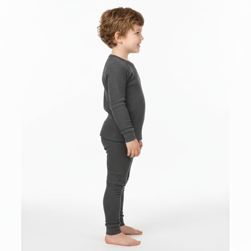 Image of Fort Worth Thermal Set for Winter - Warm Soft Cotton Innerwear Base Layer Upper & Lower | Full Sleeve Thermals for Kids,Toddlers,Boys & Girls | Cold Weather Body Warmer Long Johns Set