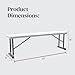 New Home Era 2.75ft Plastic Folding Bench – Lightweight and Portable White Resin with Durable Steel Frame, 33”x8”x16” - (Pack of 1, White, 2.75 Feet)