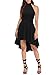 Womens Dresses Halter Neck Sleeveless Backless High Low Cocktail Skater Dress Black M