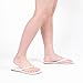 FITORY Women’s Fashion Flip Flops Comfortable Leather Summer Beach Thong Walking Sandals on Indoor Outdoor White Size 10