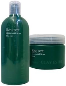Morutobene Clay Este Reshutivu Shampoo 330ml + hair pack 300g set