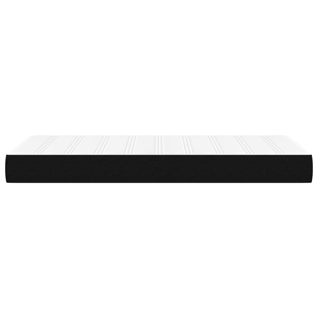 Materasso a molle insacchettate, durezza media, 80 x 200 x 20 cm, con rivestimento in tessuto traspirante, colore bianco e nero, ergonomico, per chi dorme sulla schiena e sulla pancia