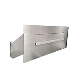 MAßE: Einzelkasten: 110 x 300 x 230 - 380 mm (HxBxT) -- Frontplatte: 160 x 380 mm (HxB) -- Einwurf: 45 x 260 mm (HxB) -- DIN EN Norm 13724, C-4 Umschläge passen probemlos rein