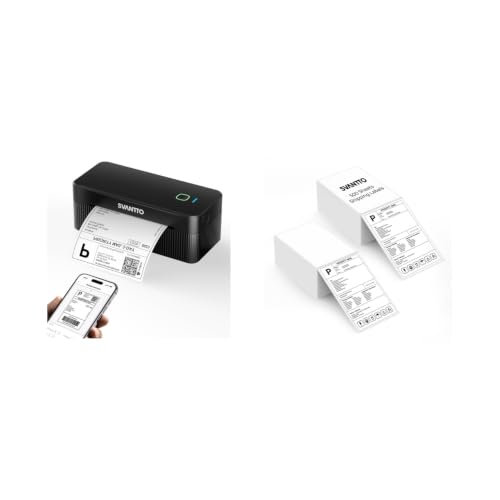 Image of SVANTTO 4x6 Thermal Label Printer+1000 Pcs 4x6 Thermal Labels