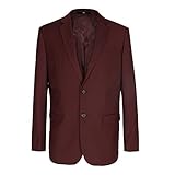 HAZELAND Boys Formal Blazer Suits Jacket Outfit Dress Solid Burgundy