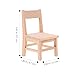 LOGOFUN 2pcs Miniature Wooden Chair Doll House Mini Wooden Furniture Models Tiny Wood Chair Props for Dollhosue Micro Landscape Accessories