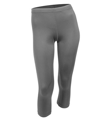 AERO|TECH|DESIGNS | Women's USA Classic Fitness Capris | Compression Spandex Workout Capris | 4X-Large | Charcoal