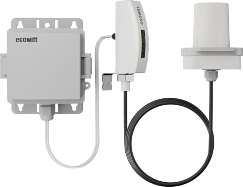 ECOWITT Medidor de Distancia Láser LDS01, 4-3.5M Dispositivo de Medición Láser con Cable de 1.5M, Herramienta de Medición Láser para Exterior para Nivel de Agua/Nieve/Profundidad de Aceite con LCD