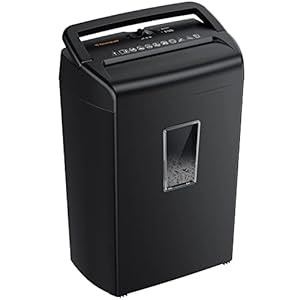 Bonsaii 10-Sheet Cross Cut Paper Shredder, 5.5 Gal Home Office Heavy Duty Shredder for Credit Card, Staple, Clip with…