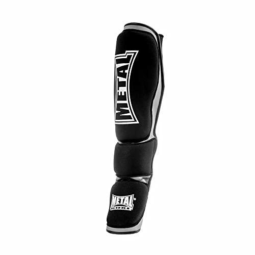 Protège tibias-pieds en néoprène absorbeur de chocs Metal Boxe