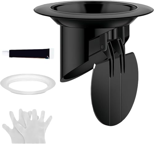 MuSylonz Floor Drain Cover Anti-Odor Bathroom drainage cover Replacement Compatible with 2.6-3.94 Inch Pipes Auto Closing Valve Cover Anti-Smell Insect-Proof Drainage Cover for Kitchen (Black)