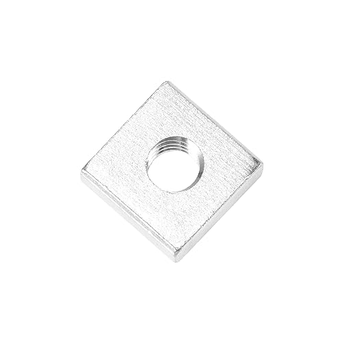 QUARKZMAN Quadratische Muttern, M4x9mmx3mm verzinkter metrischer Grobgewinde-Sortimentskasten, 100 Stück