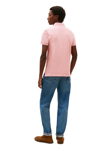 Image of Tommy Hilfiger Men's Short Sleeve Polo Shirts in Slim Fit with Stretch and Organic Pique Cotton