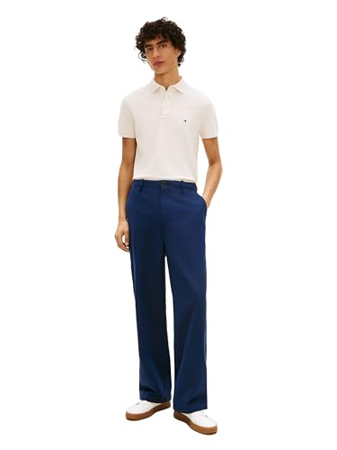 Image of Tommy Hilfiger Men's Short Sleeve Polo Shirts in Slim Fit with Stretch and Organic Pique Cotton