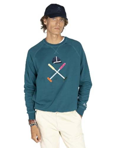 HARPER & NEYER Sudadera Vermont de Hombre en Color Azul (FR/ES, Letras, L, Regular, Regular, Duck Blue)