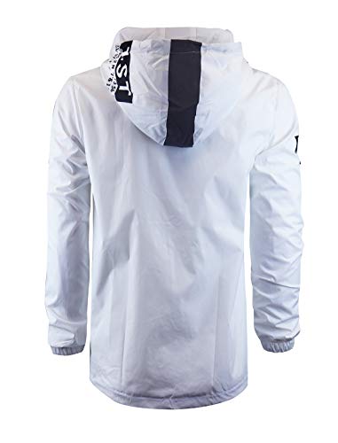 Image of Screenshotbrand Lightweight Hooded Water Resistant Windbreaker - Zip-up Fashion Map Print Rain Jacket