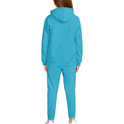 Girls Sweatsuit 2 Pcs Athletic Tracksuit Set Size 4-12 Long Sleeve Fall Clothes Outfits Boys Hooded Sweatpant2