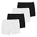 Produktbild Schiesser Herren Boxershorts 4er Pack - Shorts, Single Jersey, Uni, S-4XL (2X 2er Pack) (Schwarz/Weiß (908), 4XL (4X-Large) - 4-Pack)