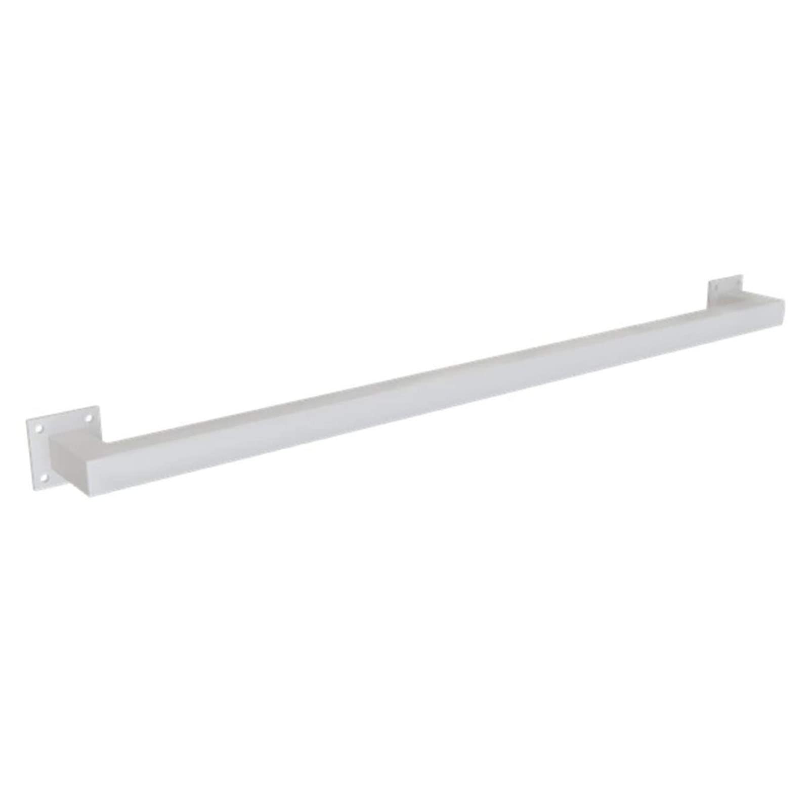 Gyeqxkt White Industrial Square Non Slip Banister Handrails For Indoor Outdoor Steps Metal Stair Handrails With Fittings 250Cm (8.2Ft)