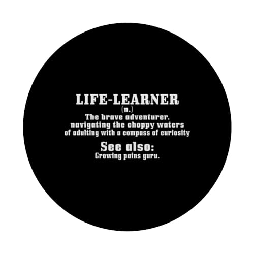 Life Learner - the brave adventurer navigating the choppy PopSockets Swappable PopGrip, Black - Image 3