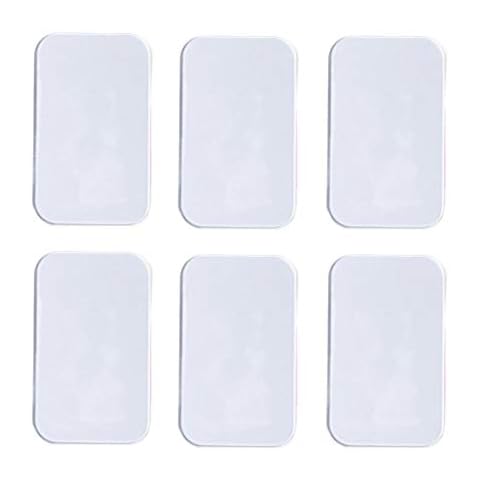 6Pcs Clear Rectangle Silicone False Eyelash Holder Pads Eyelash Extension Pad Silicone Pallet Cover