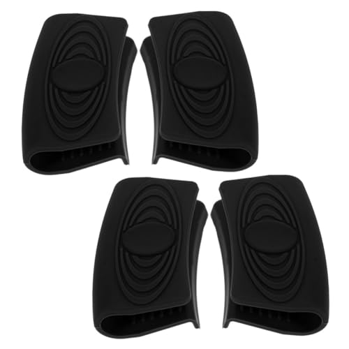 Holibanna 4Piezas Agarraderas de Silicona Ollas Resistentes Calor y Antideslizantes Fundas Protectoras Mangos de Ollas Cocinas y Uso Microondas