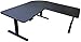 Hanover 73" x 73" Powered Electric Sit L-Shaped Office Standing Desk, Black