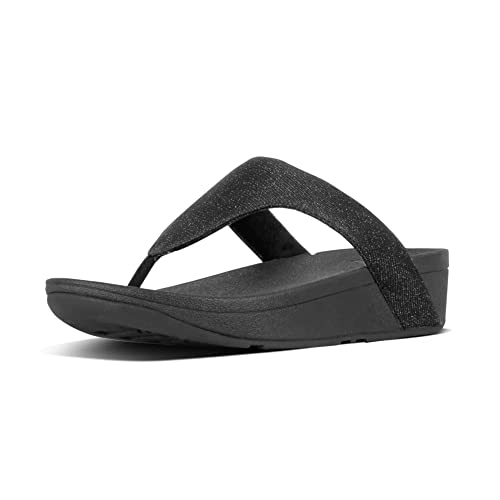 Image of FitFlop Women's LULU Suede Toe-Post Sandals | Lightweight Summer Walking Sandals with Cushioned Comfort, Arch Support & Grip