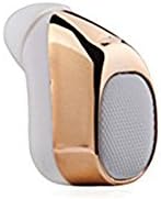 S630 Newest Smallest Mini Invisible Wireless Bluetooth Earphones Earbud Headset Support Hands-Free Calling for iPhone/Samsung/Most Smartphones (Gold)