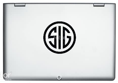 Image of SIG Decal - Multi Colors - (3X3 Black) - Vinyl Car Bumper Sticker, Gun, Truck, Window, Motorcycle, Helmet, Bumper, Laptop