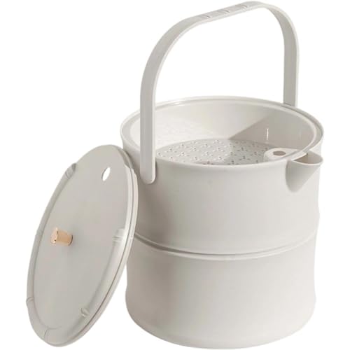 1 Cubo De Drenaje para Posos De Té con Tapa, Filtro De Té, Cubo De Basura Portátil, Cubo De Filtro para Residuos De Oficina En Casa.