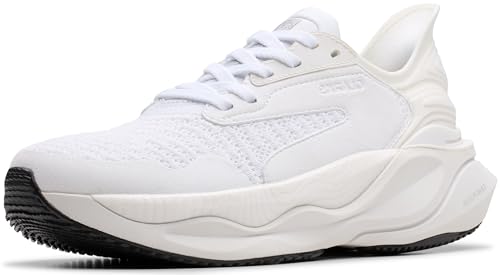 Clarks Womens Clarks Pace White Textile8.5 Medium - image 1