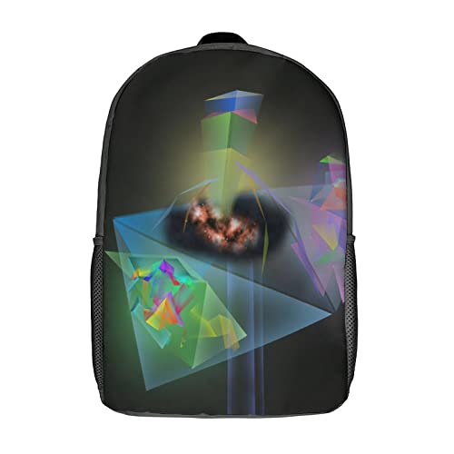 Sac d'école unisexe 17 pouces avec imprimé 3D artistique pour étudiants