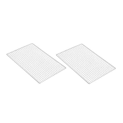 ORFOFE 2Pcs Non Stick Barbecue Grill Mesh Cooking Outdoor Picnic Cookware Lightweight Portable Bbq Mats Easy to Clean Grilling Accessories