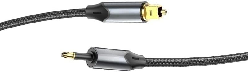 Wen ST SPDIF Coaxial Cable 3.5mm Digital Optical Audio Cable for Amplifiers Blu-ray 360 P;S/4 Soundbar Fiber Cable(Red,5m)