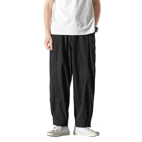 Spring Summer Men Cotton Casual Pants Harajuku Trousers Male Chinese Style Harem Pants