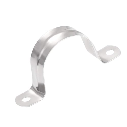MACHSWON 35mm(1.4") Rigid Pipe Strap 2 Holes U Bracket Cable Clamp, 201 Stainless Steel Tension Tube Clip Conduit Clamp Hanger 25pcs