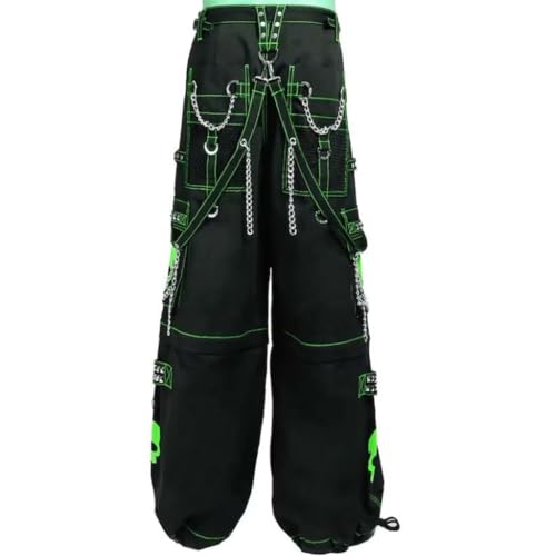 Gothic Pant | Parrot/Green Super Skull Gothic Cyber Chain Goth Jeans Punk Rock Pants | Skull Gothic Pant | Gothic Pants3