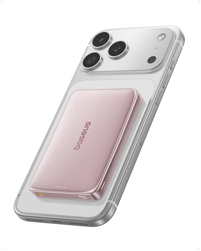 Image of Baseus Picogo Power Bank, 0.5 inch Ultra Slim 10000mAh MagSafe Portable Charger, Upgraded CCC Certified 27W Fast Charging Magnetic Battery Pack, Alloy Wireless Charger for iPhone 17 /16 /15 /14 /13 /12
