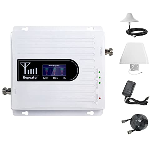 2G 3G 4G LTE 900 2100 Mhz Amplificatore Segnale Cellulare,Banda 8 (900 MHz),Banda 1 (2100 MHz) GSM Ripetitore per Casa,Copertura 300-500㎡