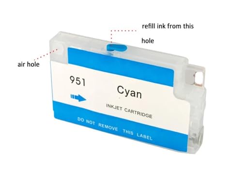 Cartouche 955 vide rechargeable compatible Officejet Pro 8735 multipack