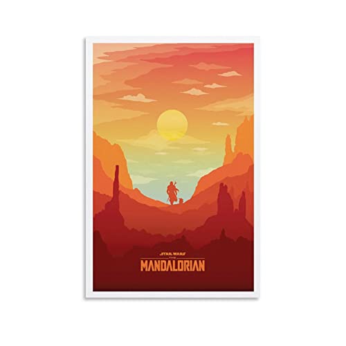 The Mandalorian - Póster de película vintage Cover