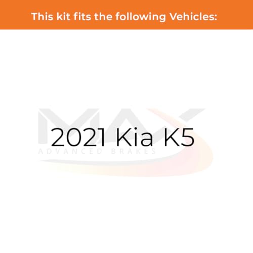 Image of Max Advanced Brakes Front & Rear Brake Kit For 2021 Kia K5 Replacement Premium OE Disc Brake Rotors and Ceramic Brake Pads